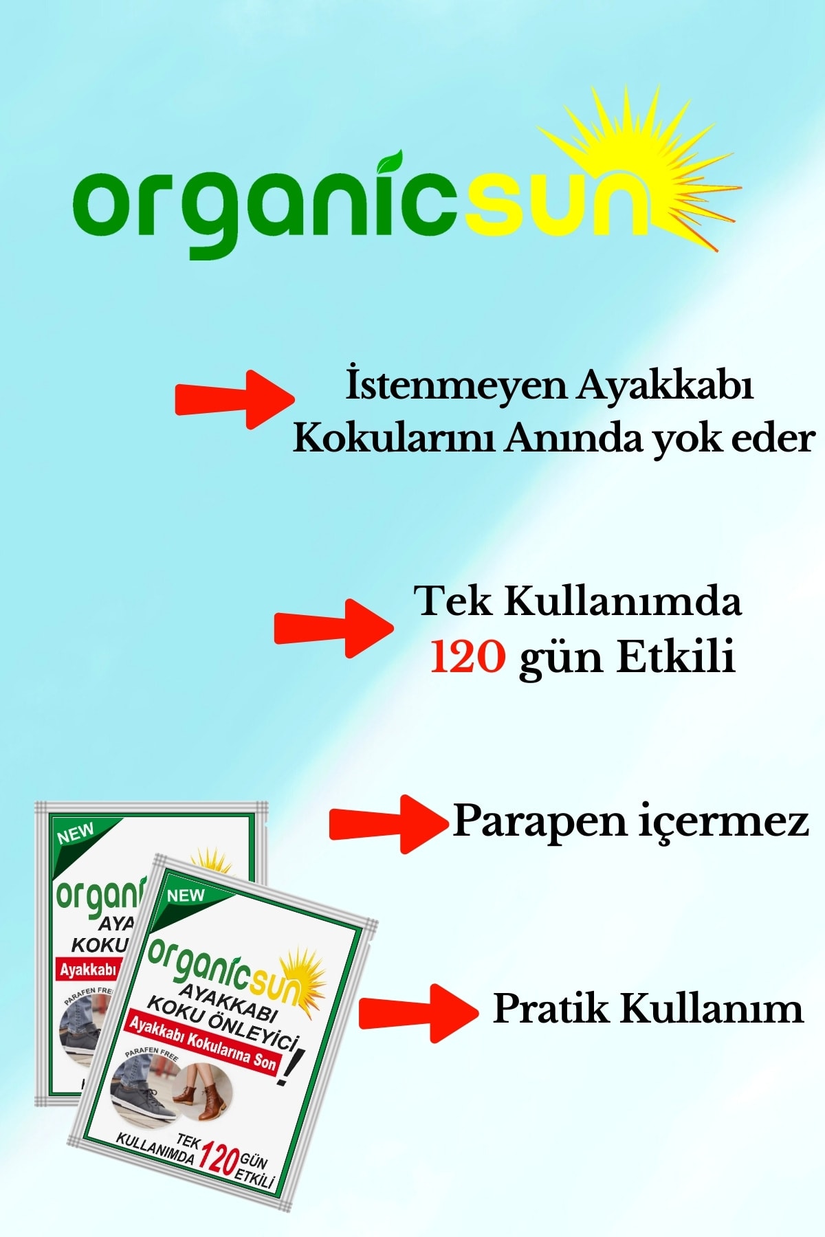 5'li Paket Ayakkabı Koku Önleyici Giderici Toz 120 Gün Etkili Ayak Kokusu Tozu Giderici — 4282.5 — تصویر 8 از 9