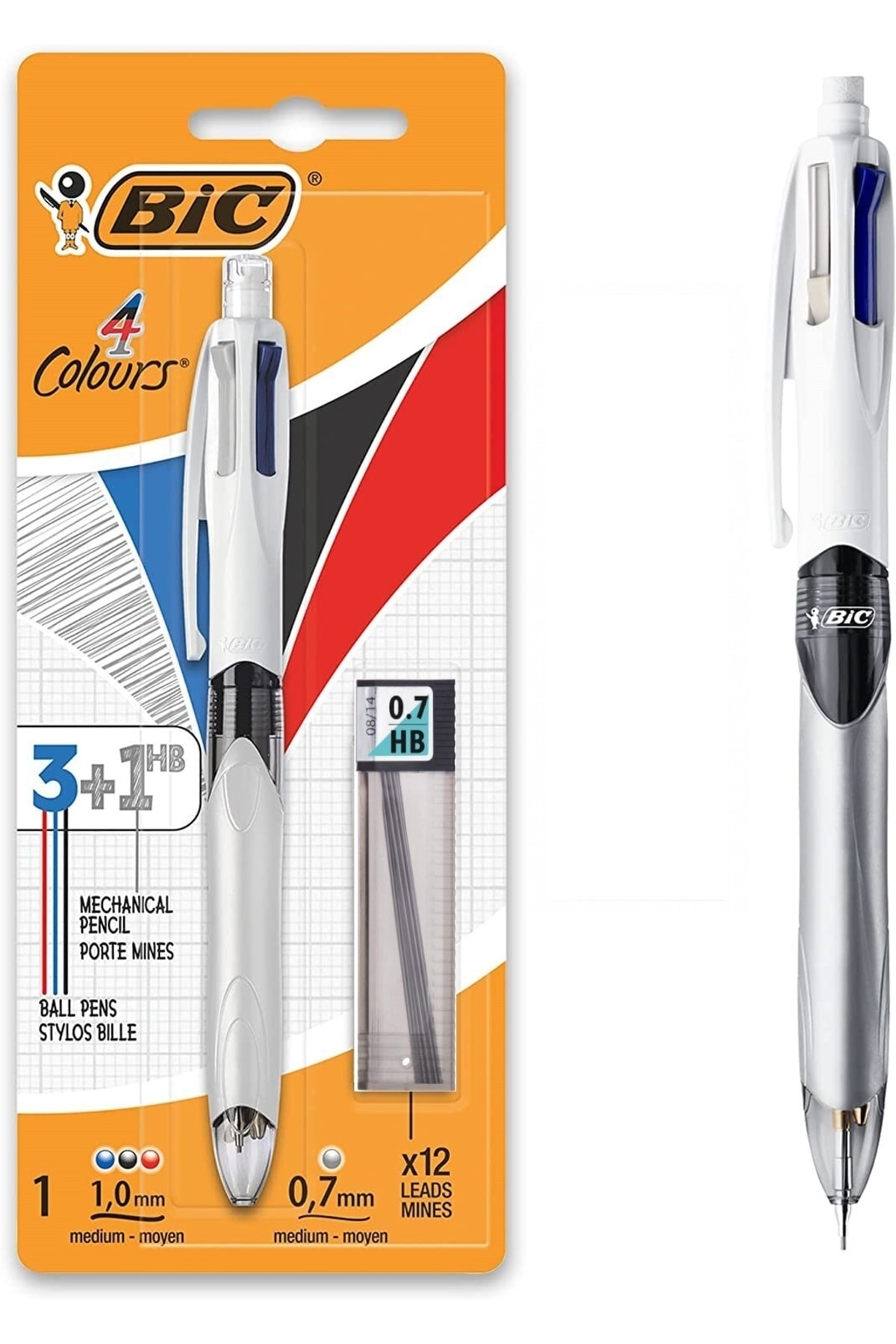 Bic Multifunction 3+1 Tükenmez/versatil Hb Kalem + 0.7mm Hb Kalem Ucu