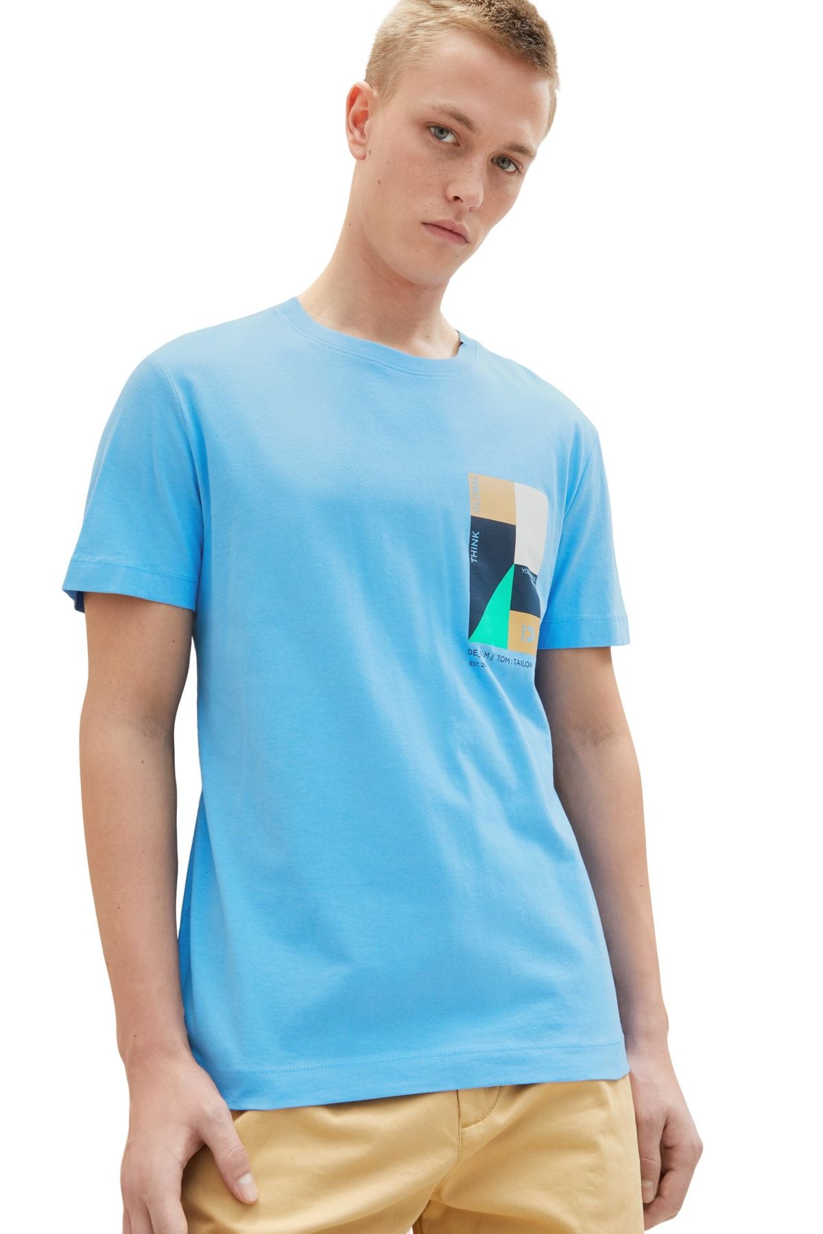 Tom rainy Denim Men\'s Trendyol sky Tailor - blue T-Shirt