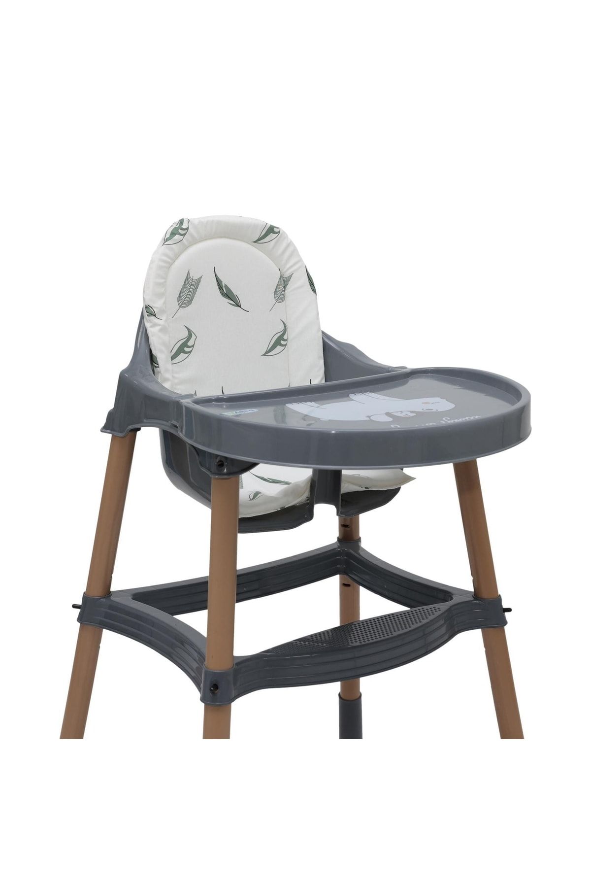 MorBebe-Luxury High Chair Cushion (Compatible with All High Chairs) White 2