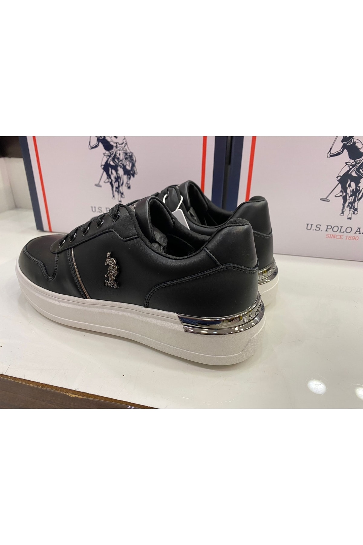 کفش U.S. Polo Assn. یو اس پولو ورزشی زنانه 530 سفید اورجینال - تصویر 2