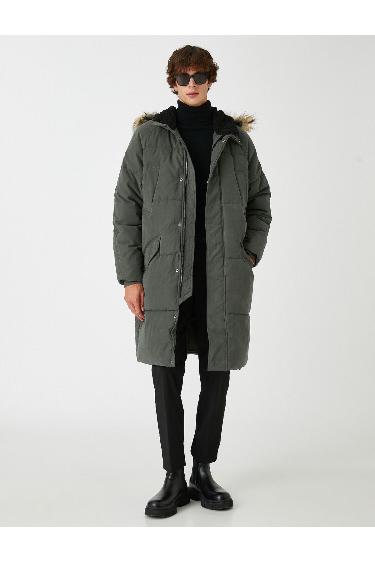 Koton Hooded Anorak Coat Waterproof