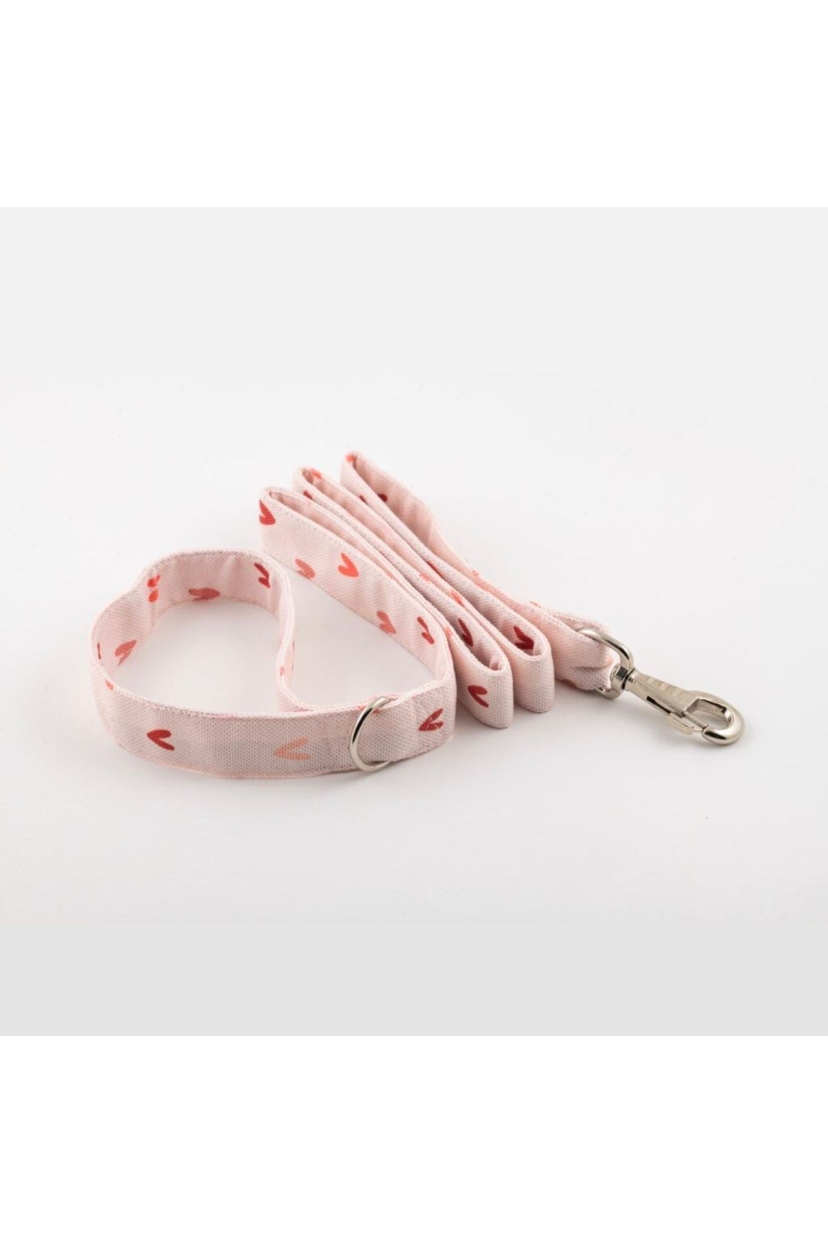 Lusi Doog-Pink Dog Walking Strap with Heart Dog Collar (Width Optional) 2
