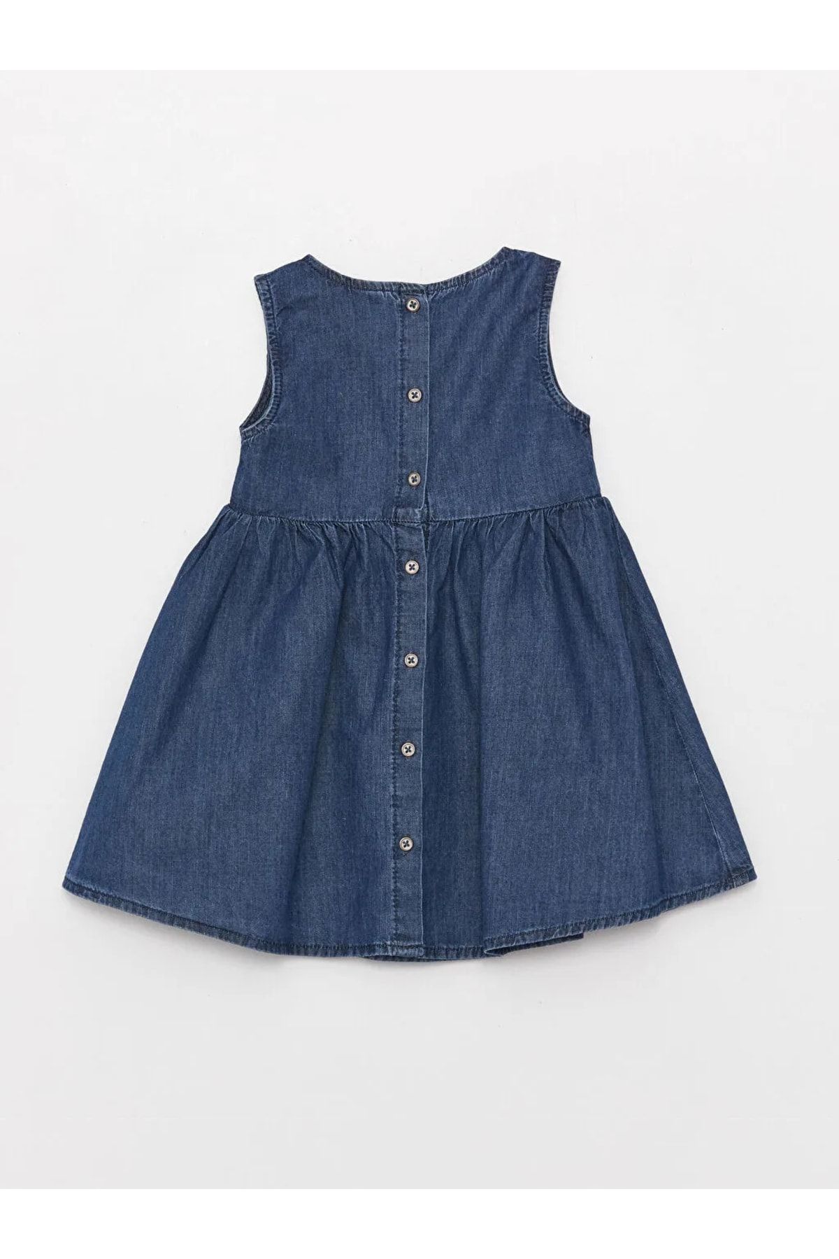 LC Waikiki-Lcw Eco Rundhals-Jeanskleid mit Print für Babys 2