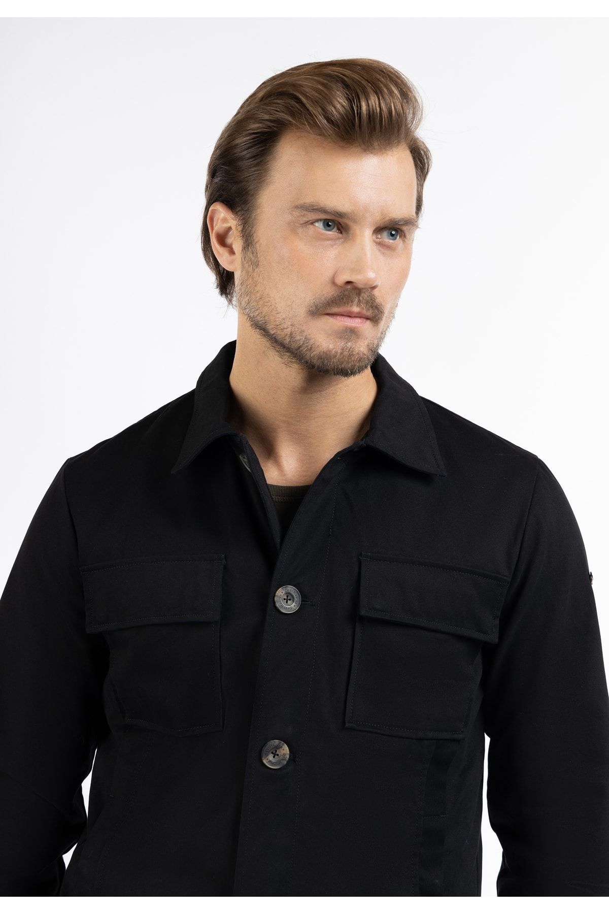 Dreimaster Jacke Schwarz Regular Fit