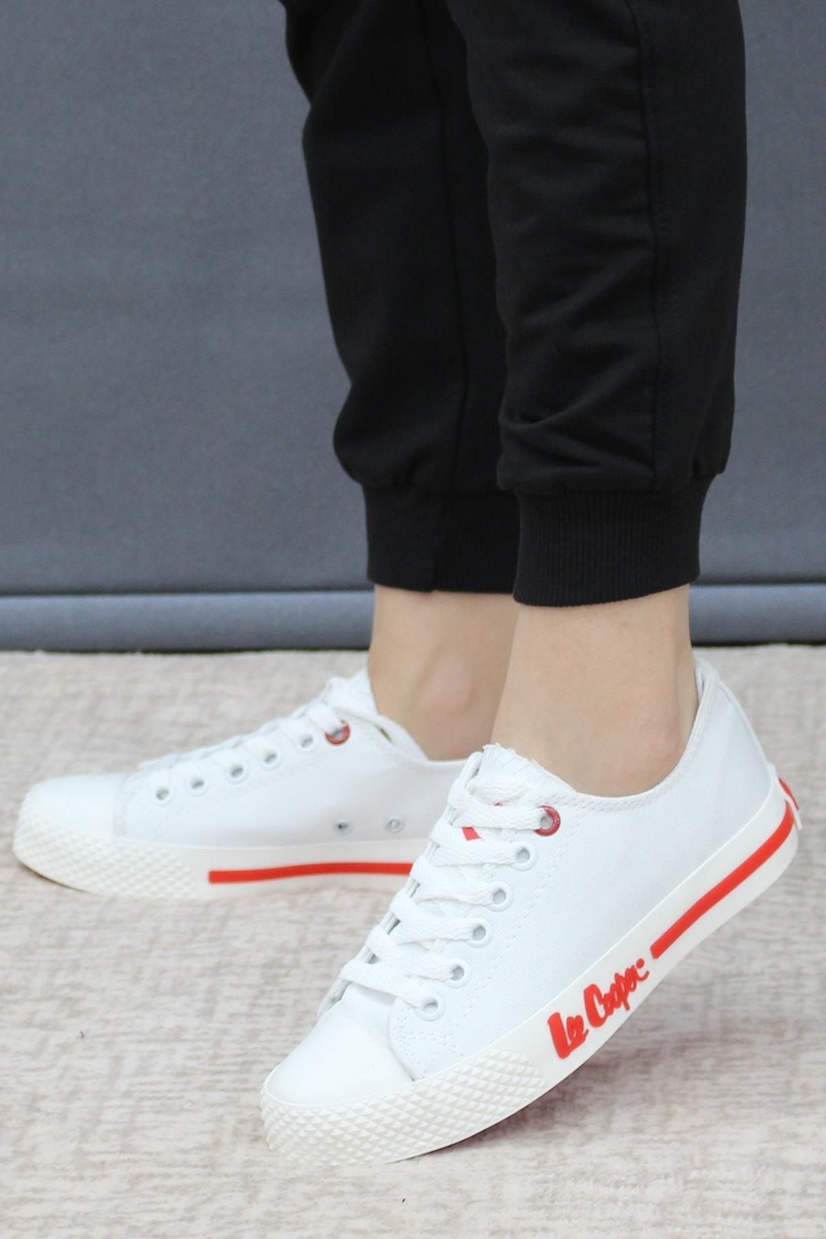 Lee cooper white best sale canvas shoes
