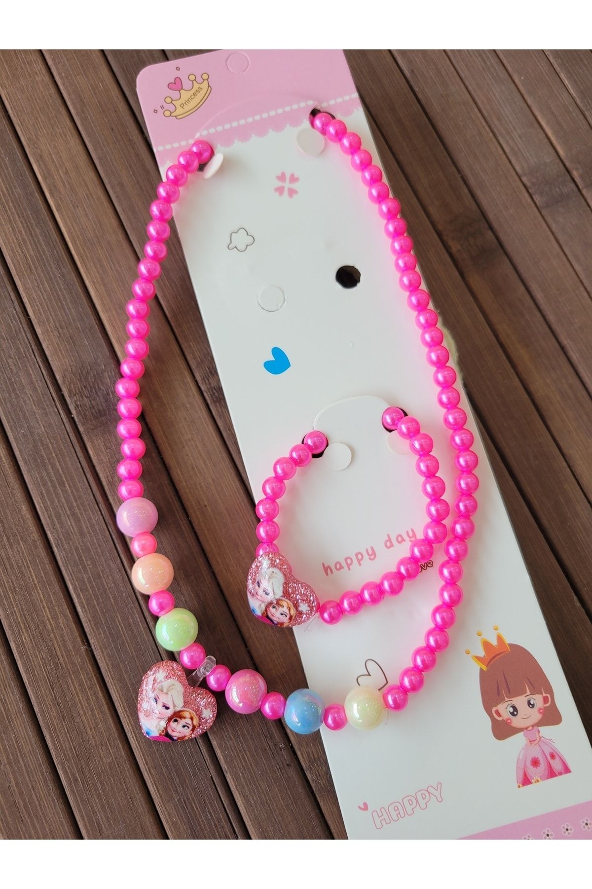 Elastic bead necklace hotsell