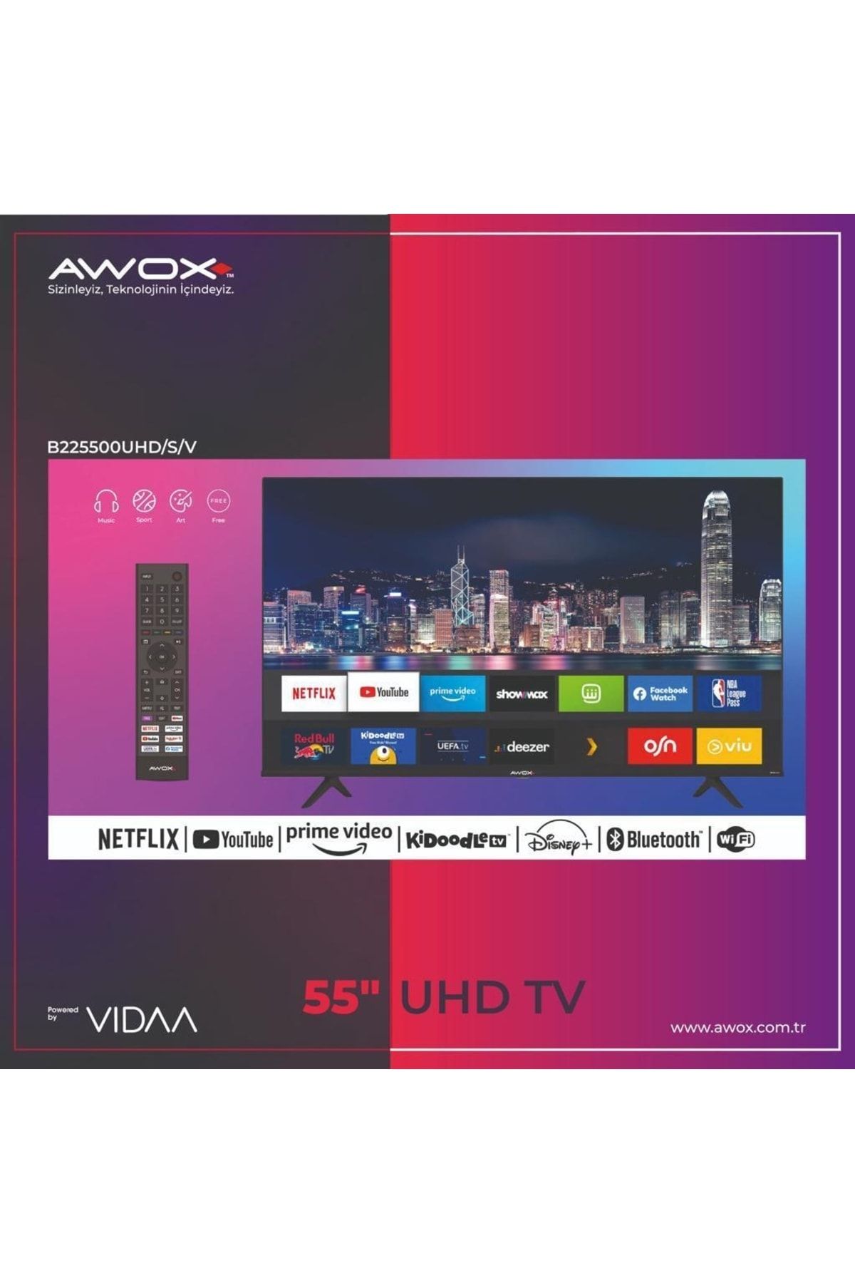 Awox / AWOX 140 EKRAN SMART WİFİ 4 K LED TV at  - 1125948742