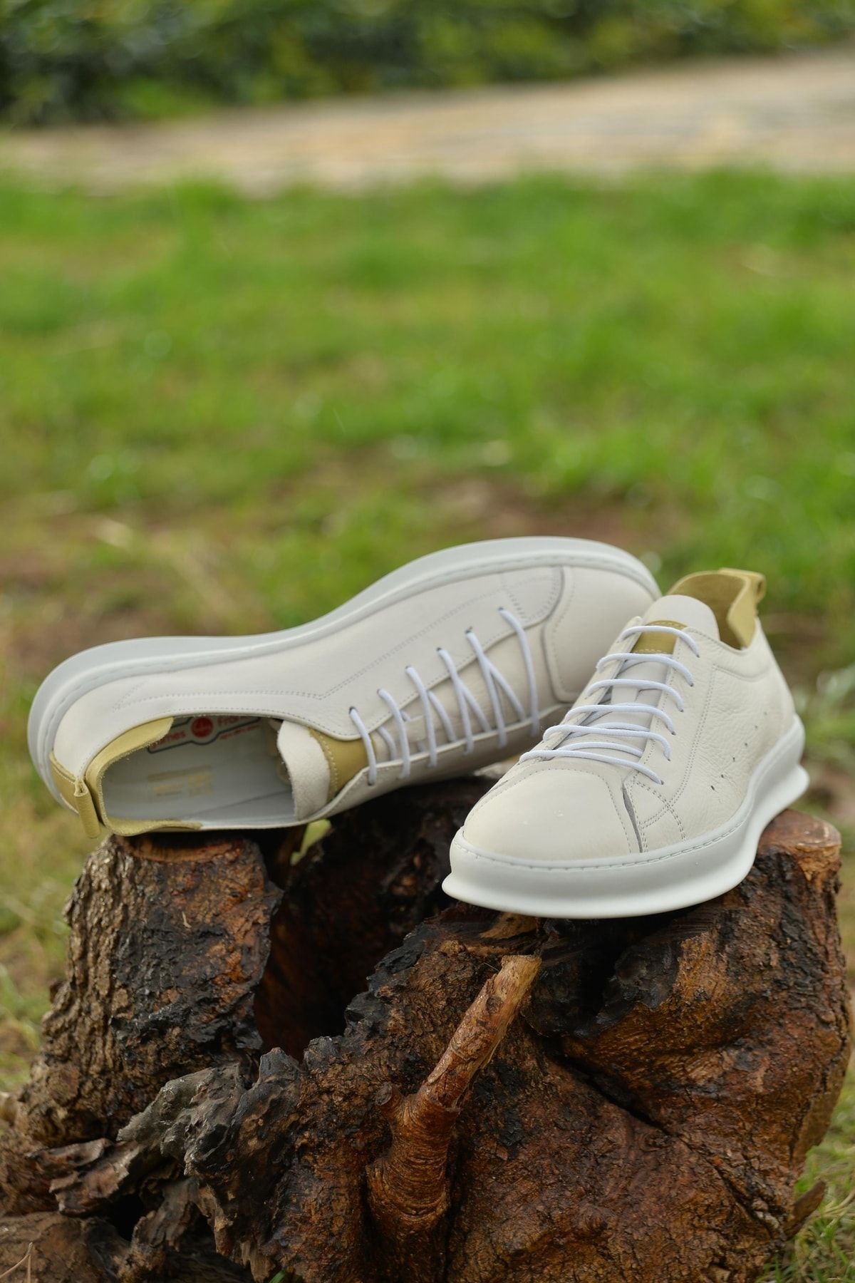 JAMES FRANCO-Men's 100% Leather White Casual Shoes, a Model that Offers Elegance and Comfort Together with Its Innovative Style 3