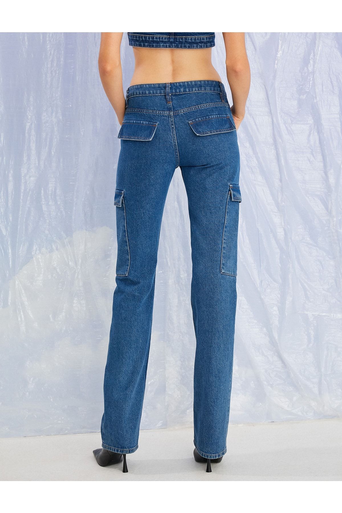 Kargo Kot Pantolon Cepli - Eve Slim Jean