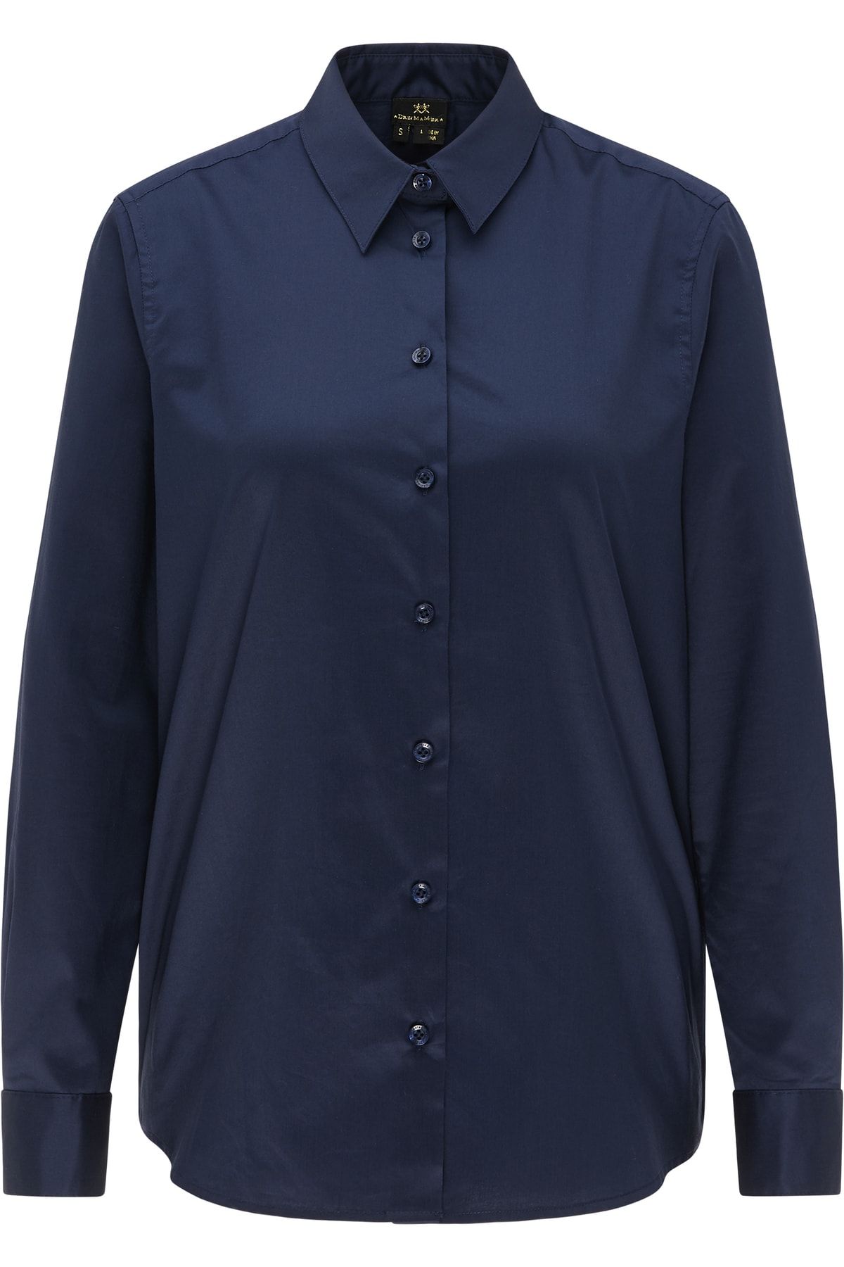 Dreimaster Bluse Blau Regular Fit Fast ausverkauft