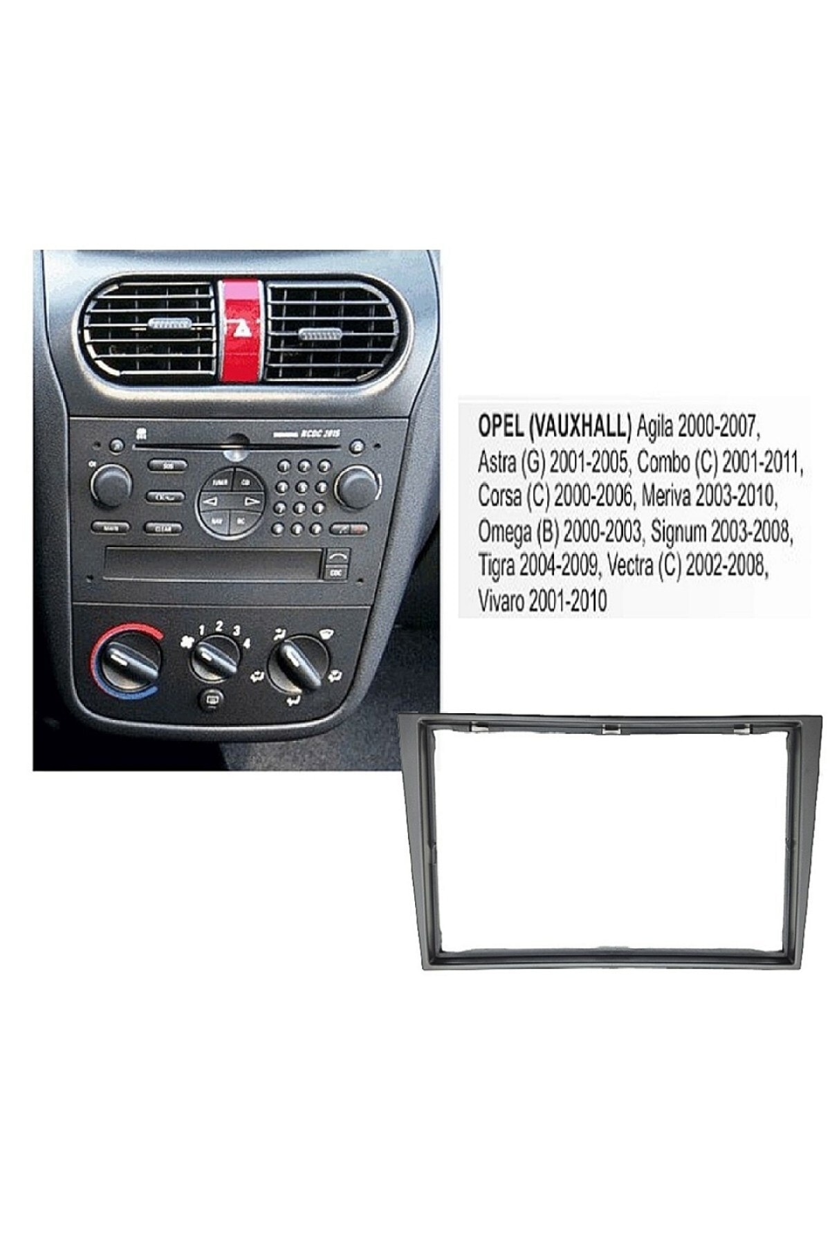 MagicVoice Opel Combo Opel Corsa Vektra Tigra Zafira Antra Double Teyp Çerçevesi 7 Inç