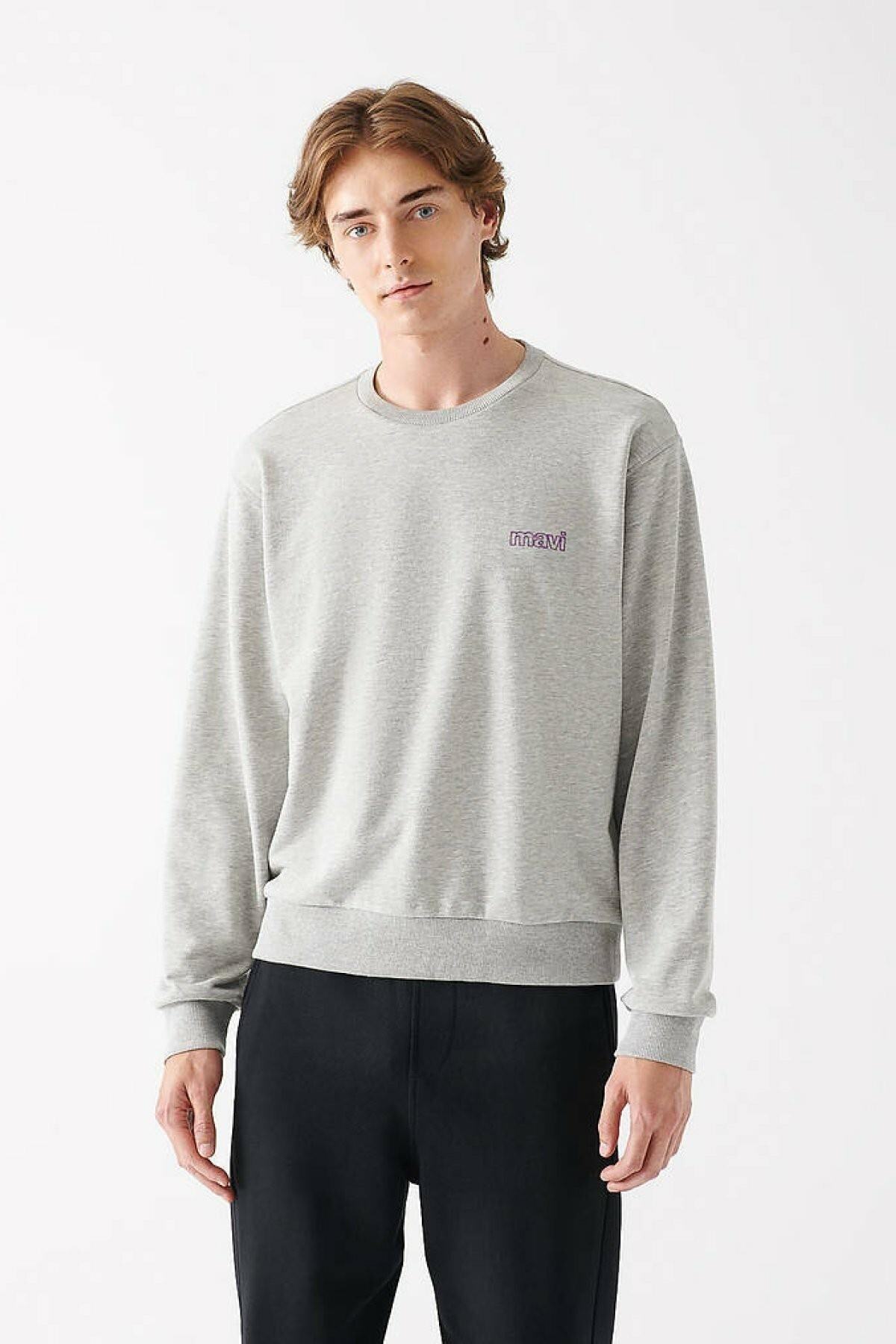 سویشرت مردانه خاکستری ماوی | 0610704-80196-STD اورجینال - تصویر 3
