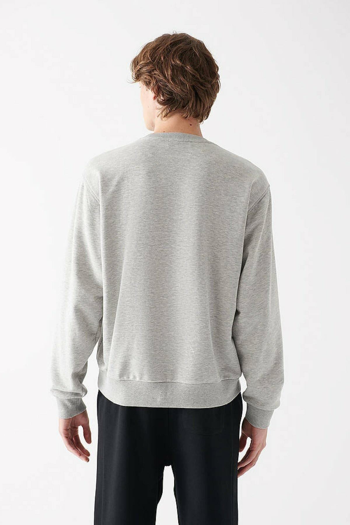 سویشرت مردانه خاکستری ماوی | 0610704-80196-STD اورجینال - تصویر 4