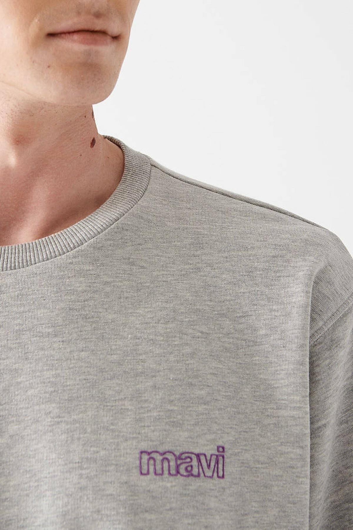 سویشرت مردانه خاکستری ماوی | 0610704-80196-STD اورجینال - تصویر 5