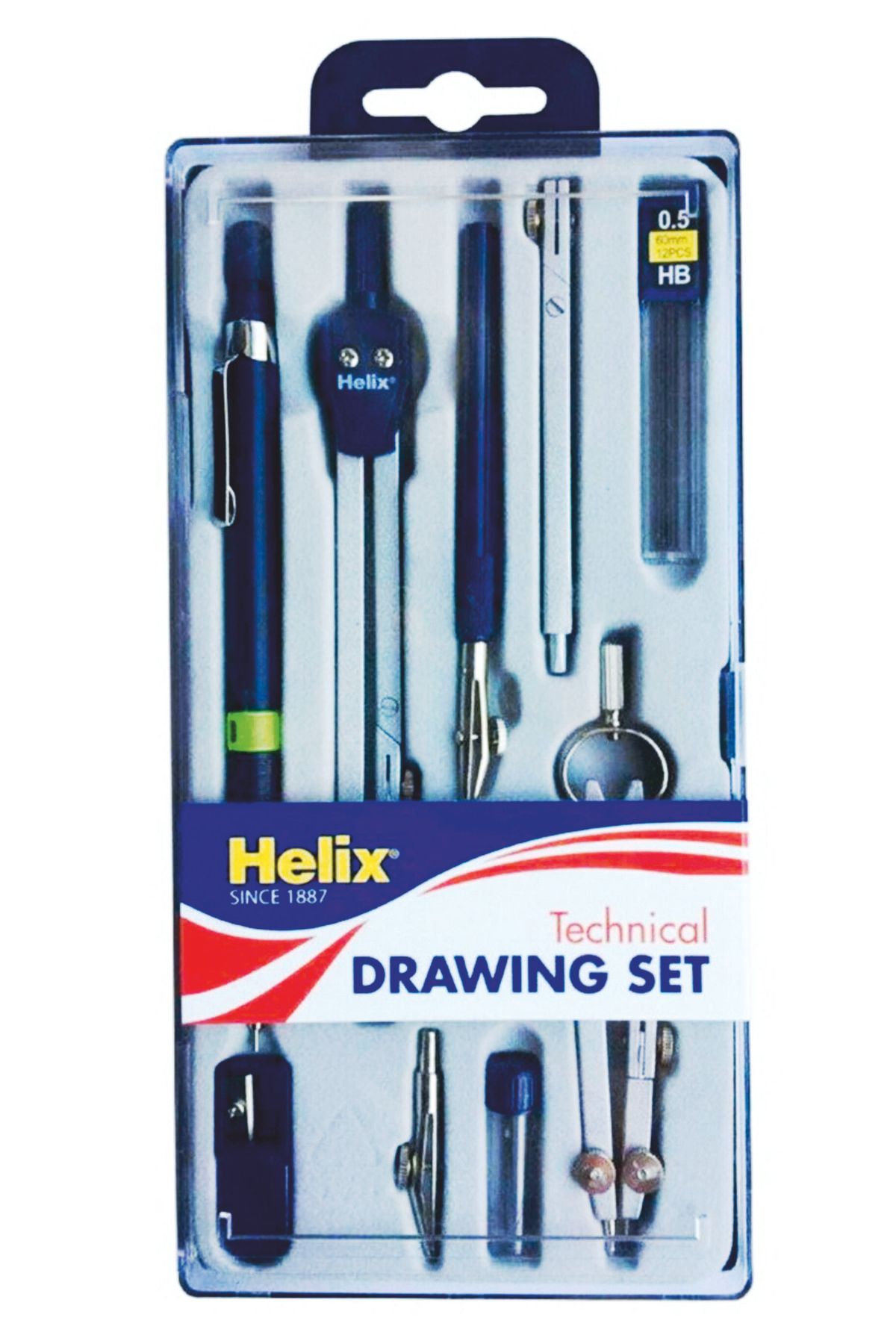 Maped-Helix Technical Drawing Set X33712 9 Pieces Complete Technical Set+pergel+versatil Pen+min 3