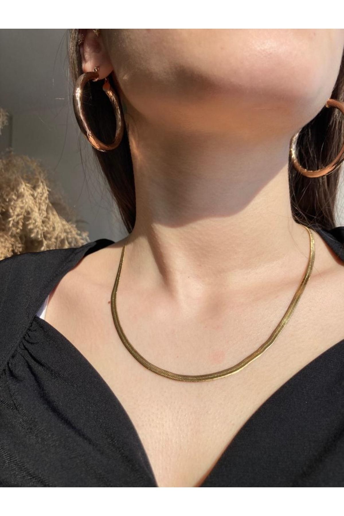 volera Women s High Quality Gold Color Steel Italian Chain Necklace 45cm ClassicItalian45cm