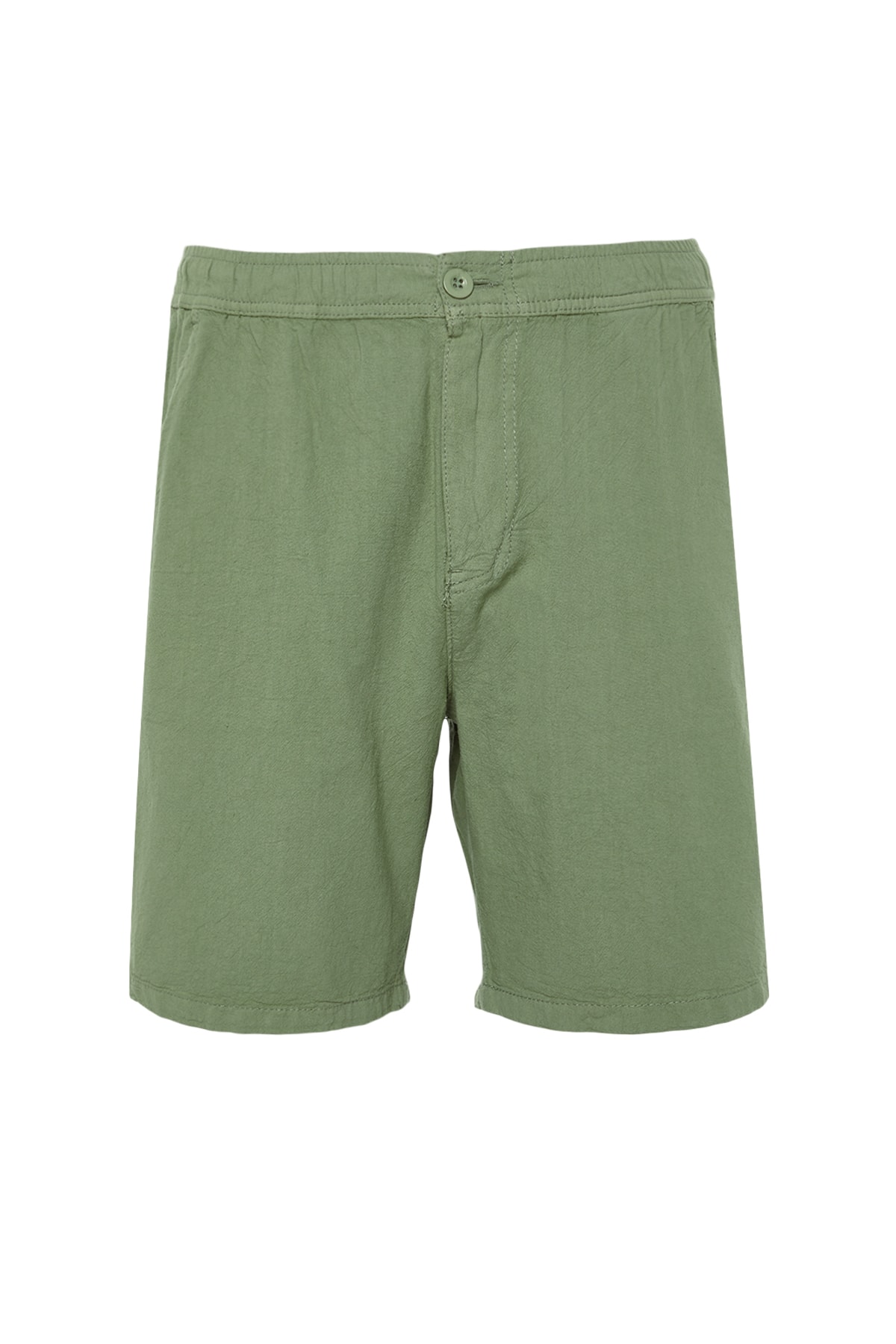 Trendyolmilla  Haki Loose Fit Pamuklu Bağcıklı Şort TMNSS23SR00056 - Görsel 7