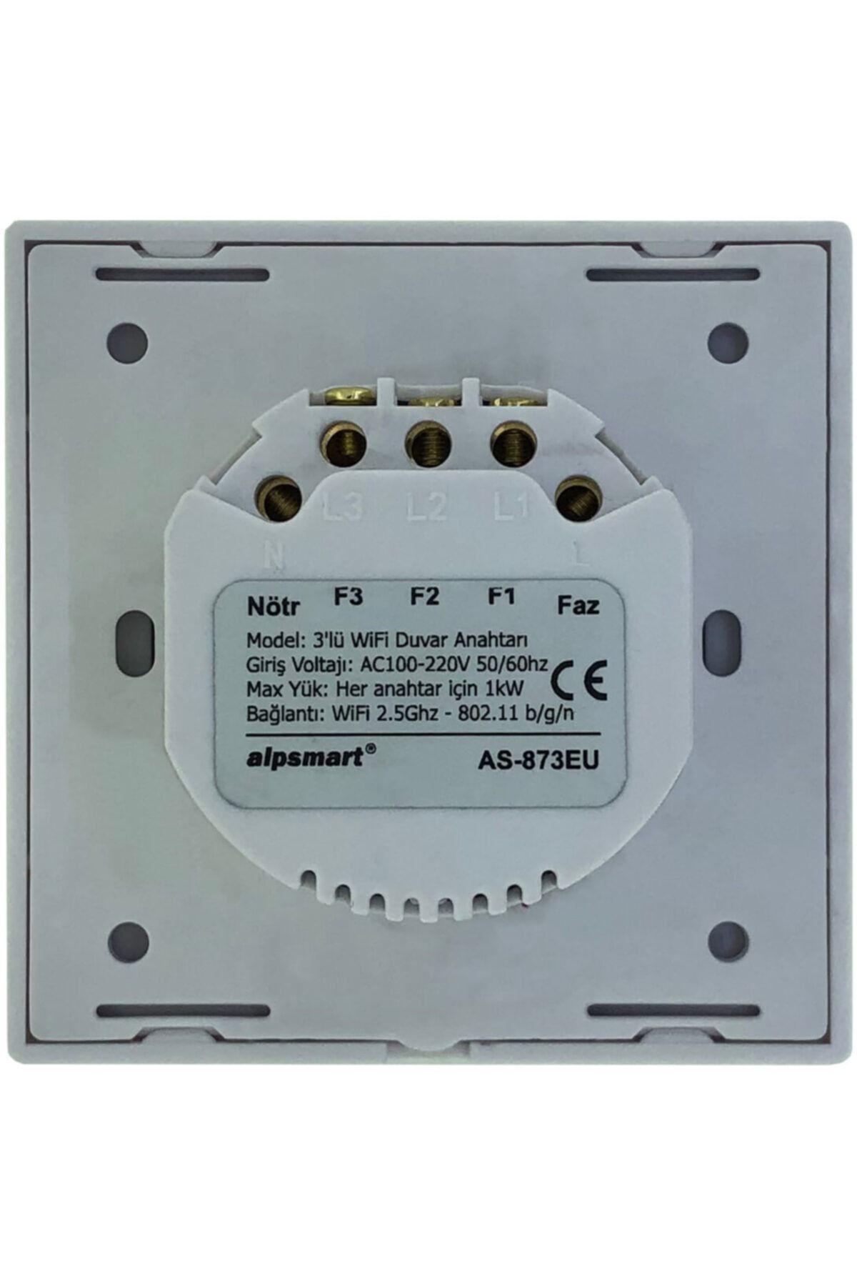 ALPSMART-Alp Smart As-873Eu Touch Triple Wi-Fi Smart Wall Switch 4