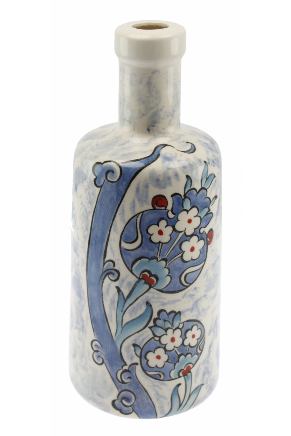 Ebruli Mavi Gonca Mutfak Tipi Yağ Şişesi 900ml