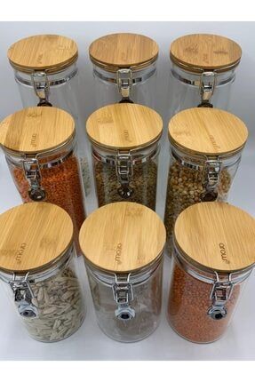 Arow 18 Adet 300 Ml Bambu Kapakli Cam Kavanoz Trendyol
