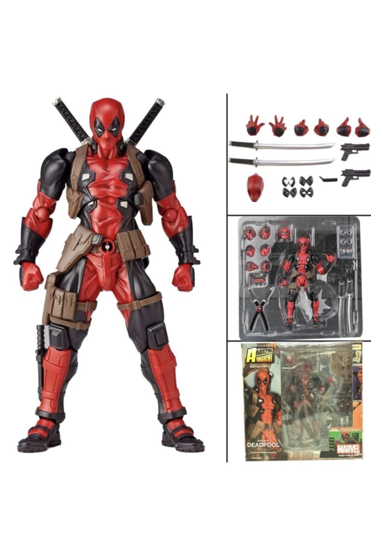 Deadpool Oyuncak Action Figür Eklemli 16 Cm 23 Parça Amazing vel120
