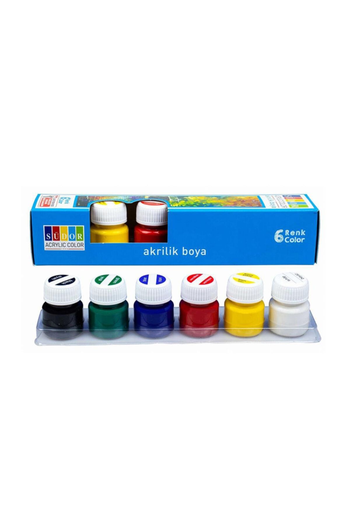 Sudor 6 Renk Akrilik Boya Sise 6x15 Ml Trendyol