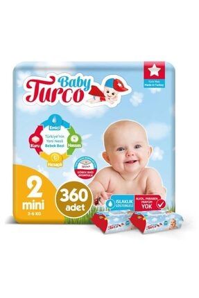 Baby Turco Bebek Bezi 5 Numara 12 25 Kg Junior 192 Adet 200 Yaprak Islak Havlu Trendyol