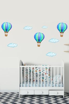 Uçan Balon Bebek Odası Duvar Sticker Seti ws33