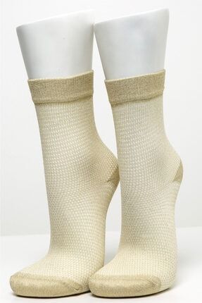 Kadın Fileli Simli Çorap Soket PM029