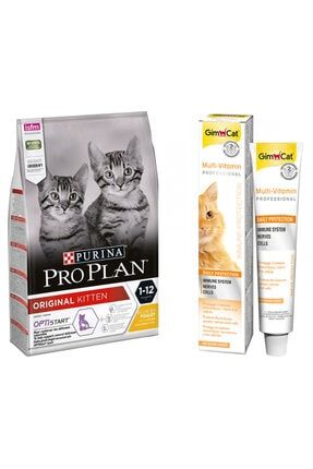 Proplan Kitten Yavru Tavuklu Kedi Mamasi 1 5 Kg Gimcat Kedi Multivitamin 20 Gr Original Trendyol