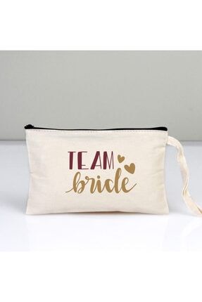 Team Bride | 5'li Clutch – Makyaj Çantası - Düğün, Nişan, Bekarlığa Veda 00598