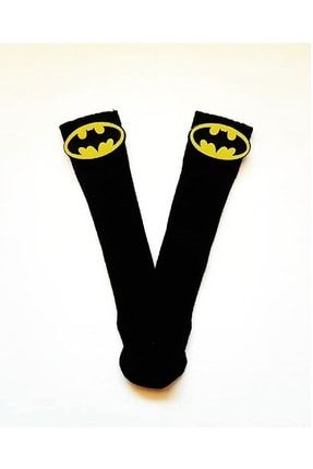 Erkek Bebek Batman Keçe Süslemeli Diz Altı Çorap ASAEMD02