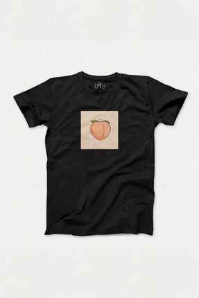 Peach Temalı Siyah Unisex Tişört BND0473