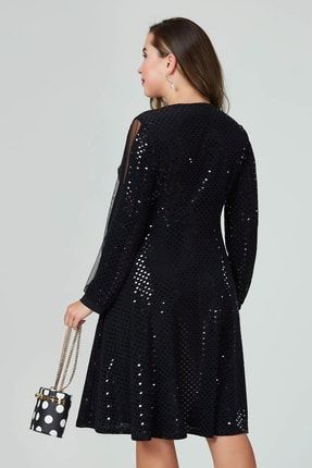 Siyah Kollari Transparan Buyuk Beden Abiye Abk752 2020 Elbise Modelleri Moda Stilleri Elbise