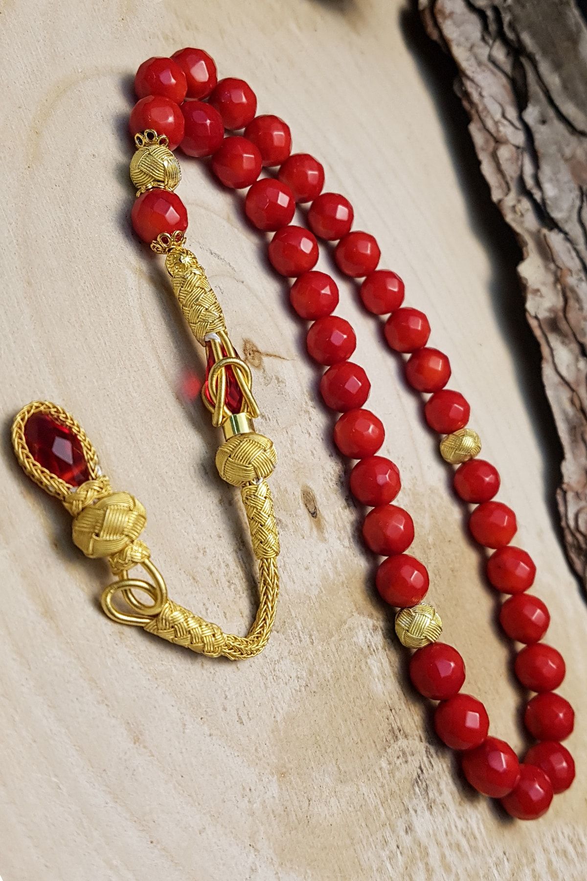 Red coral on sale beads necklace