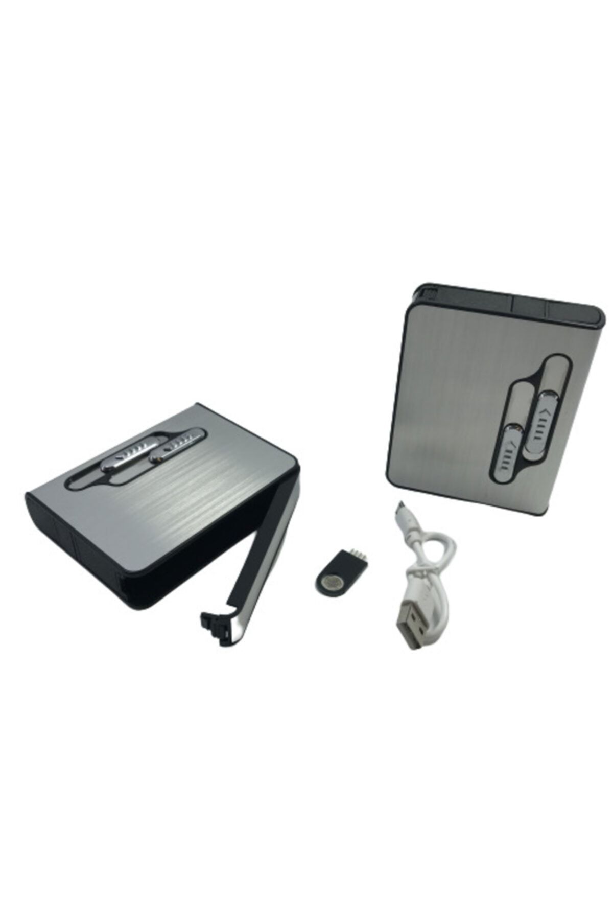 Usb Şarjlı Sigara Çıkaran Çakmaklı Tabaka - 2