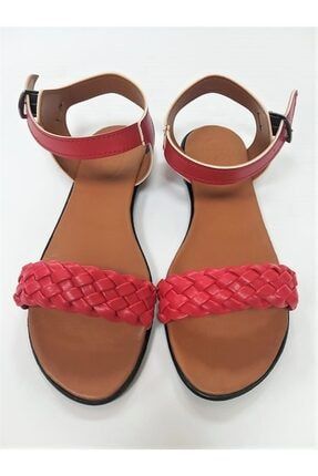 Kadın Kırmızı Örme Sandalet 900RD