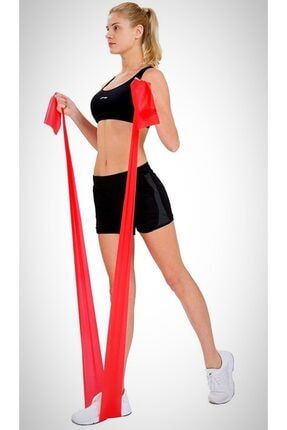 Theraband Kirmizi Egzersiz Pilates Bandi Direnc Lastigi 1 5 Metre Trendyol