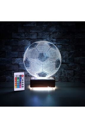 Doğumgünü Hediyesi 3d Futbol Topu Tasarım 16 Renkli Gece Lambası VİPYOL-TOP-1