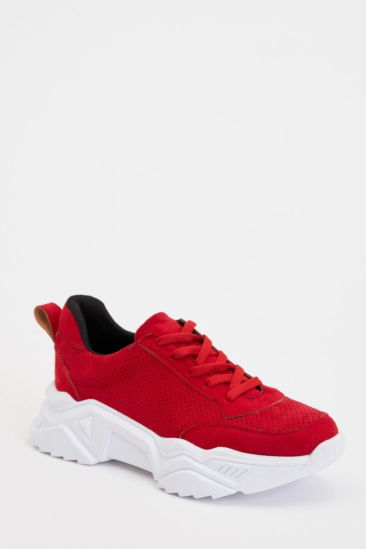 Defacto Kadin Kirmizi Bagcikli Sneaker Ayakkabi S4194az20sm Trendyol