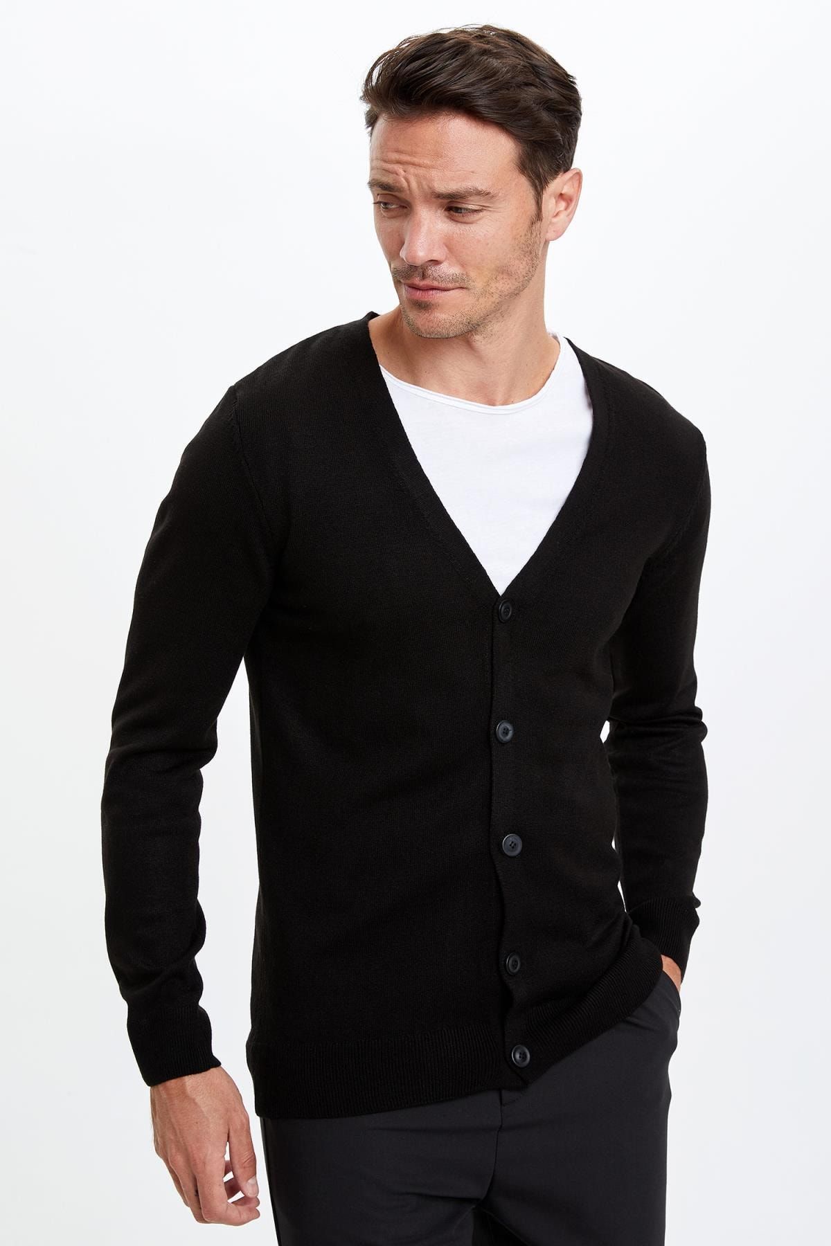Defacto Erkek Black Red Slim Fit Tiko Ceket R4097az20au Trendyol