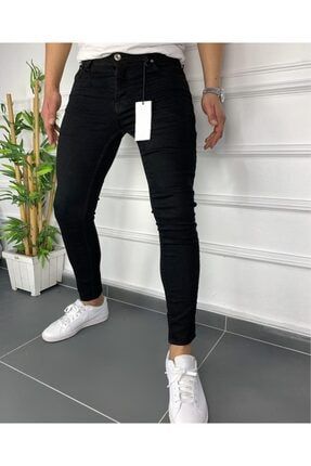 Es Palo Erkek Siyah Dizi Yirtik Slim Fit Kot Pantolon Trendyol