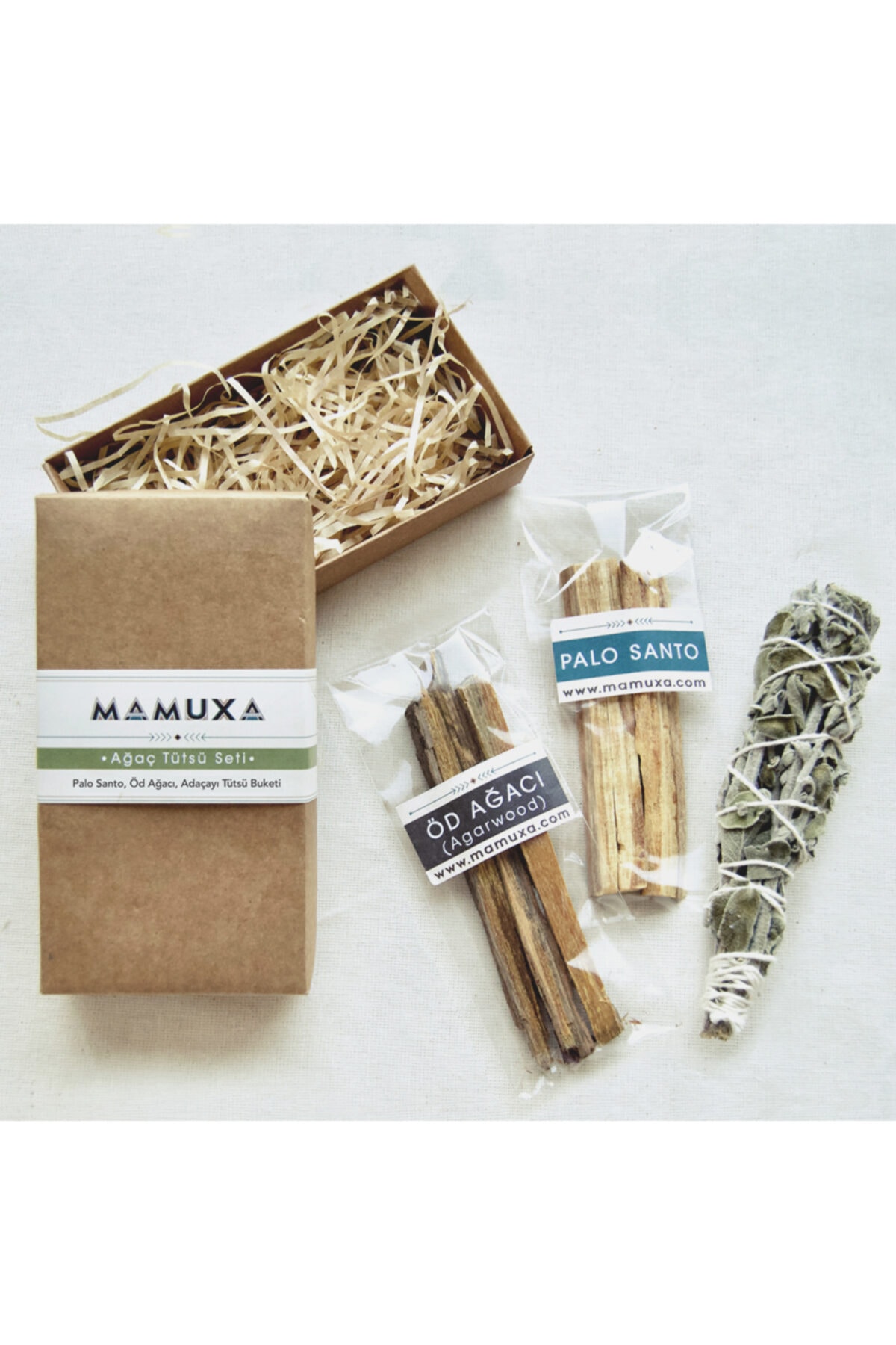 - Wood Incense Pack No.2 -palo Santo, Sandalwood, Sage-