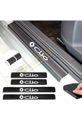 Renault Clio Karbon Kapı Eşiği Sticker 4 Adet karbon007