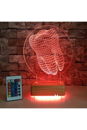 vipyol papatya cicek 3d led gece