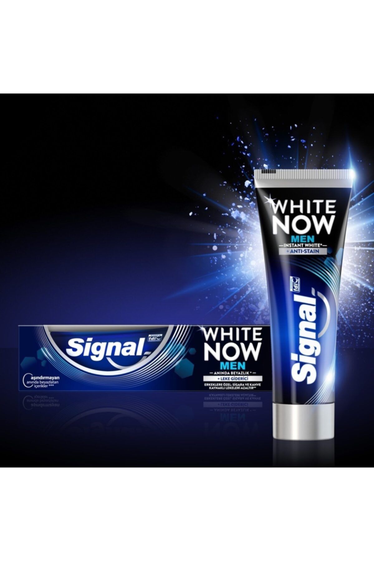 Signal-وايت نو 75 مل معجون أسنان للرجال × 6 قطع 6