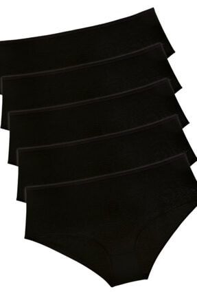 Kadın 5'li Paket Siyah Yüksek Bel Bato Külot APAK5005