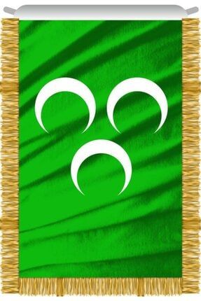 Yeşil Renk Üç Hilal Bayrağı Saçaklı 150x225cm Üç Hilal Bayrağı Saçaklı4