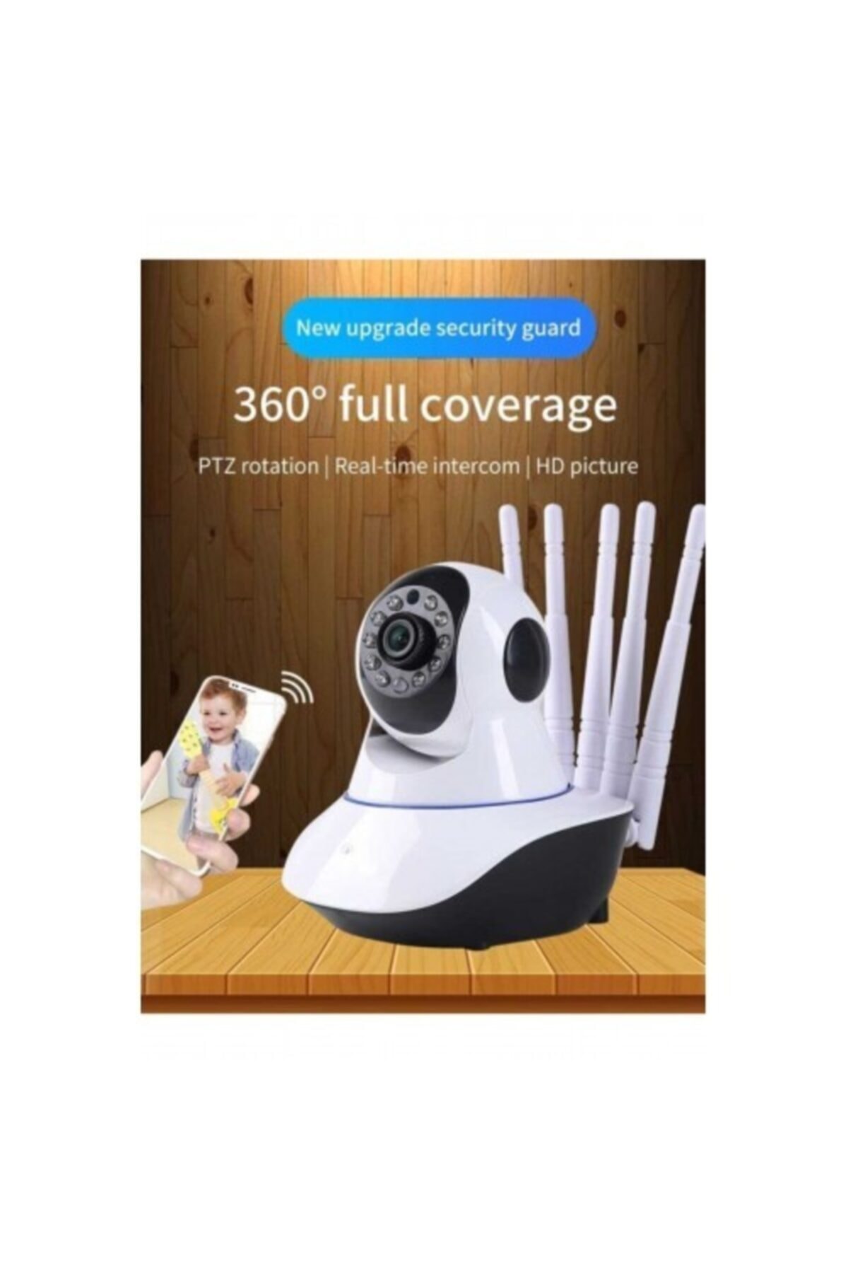 BLUE İNTER Cmr11 Wi-fi Kablosuz Ip Bebek Güvenlik Kamerası 5 Antenli fotoğrafı 5 (önizleme)